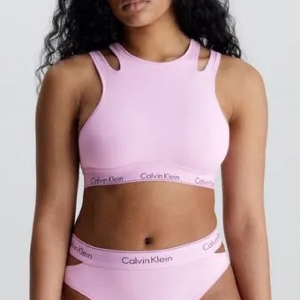 Calvin Klein CK Icon Cotton Modal Deconstructed Unlined Bralette